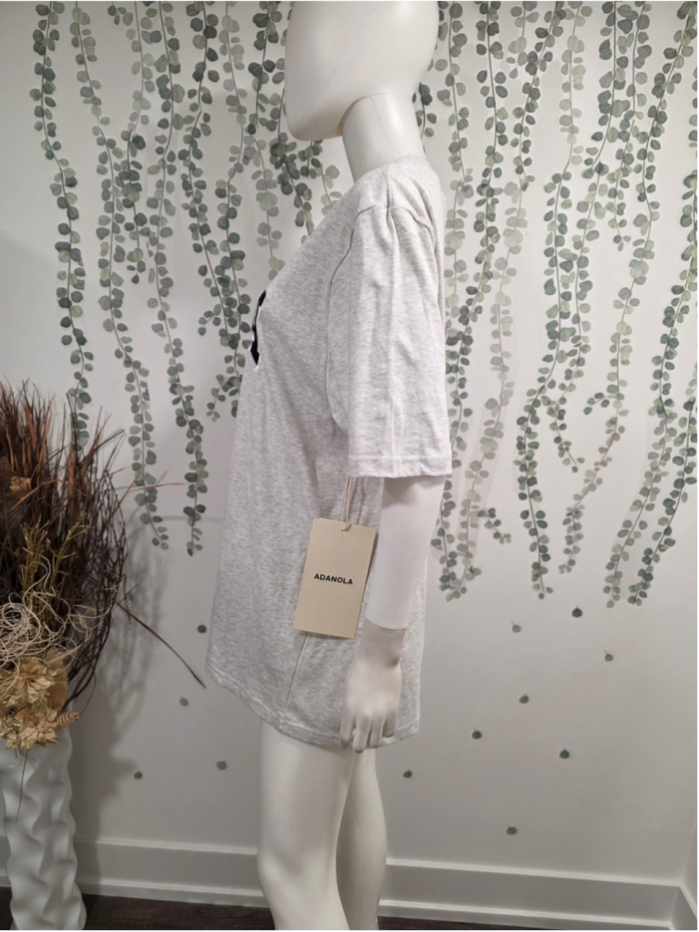 Adanola ADA Oversized T-Shirt XL Light Grey Melange Organic Cotton NWT - Picture 6 of 11